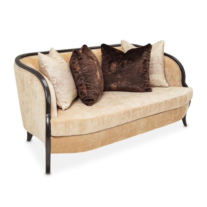 AICO Malibu Crest Loveseat in Dark Espresso - Bargain Furniture (Detroit, MI)