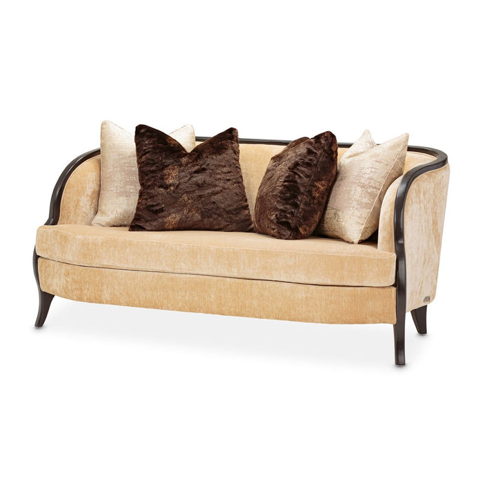 AICO Malibu Crest Loveseat in Dark Espresso - Bargain Furniture (Detroit, MI)
