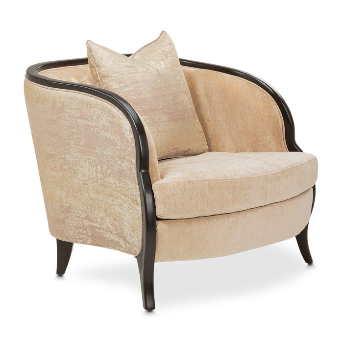 AICO Malibu Crest Living Room Chair in Dark Espresso - Bargain Furniture (Detroit, MI)