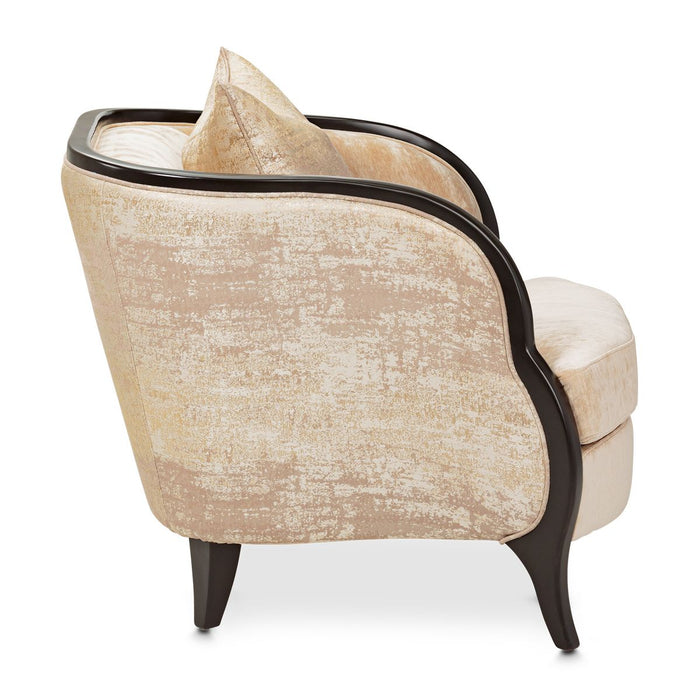 AICO Malibu Crest Living Room Chair in Dark Espresso - Bargain Furniture (Detroit, MI)
