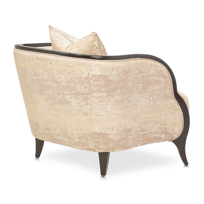 AICO Malibu Crest Living Room Chair in Dark Espresso - Bargain Furniture (Detroit, MI)