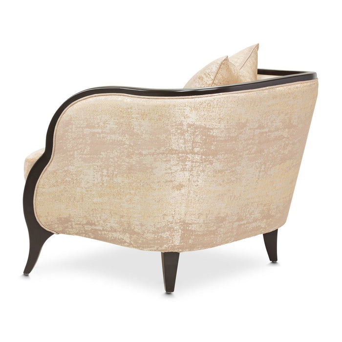 AICO Malibu Crest Living Room Chair in Dark Espresso - Bargain Furniture (Detroit, MI)