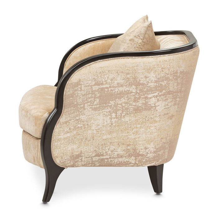 AICO Malibu Crest Living Room Chair in Dark Espresso - Bargain Furniture (Detroit, MI)