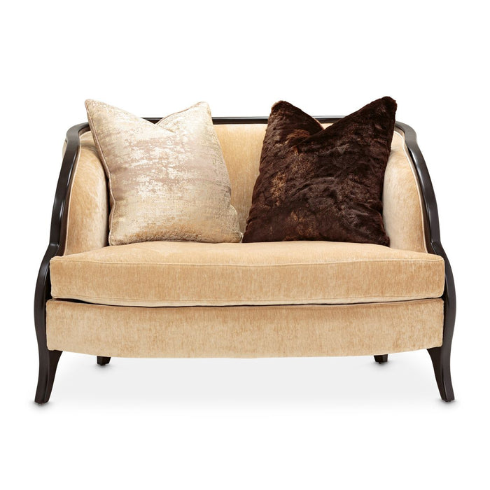 AICO Malibu Crest Chair & A Half in Dark Espresso - Bargain Furniture (Detroit, MI)