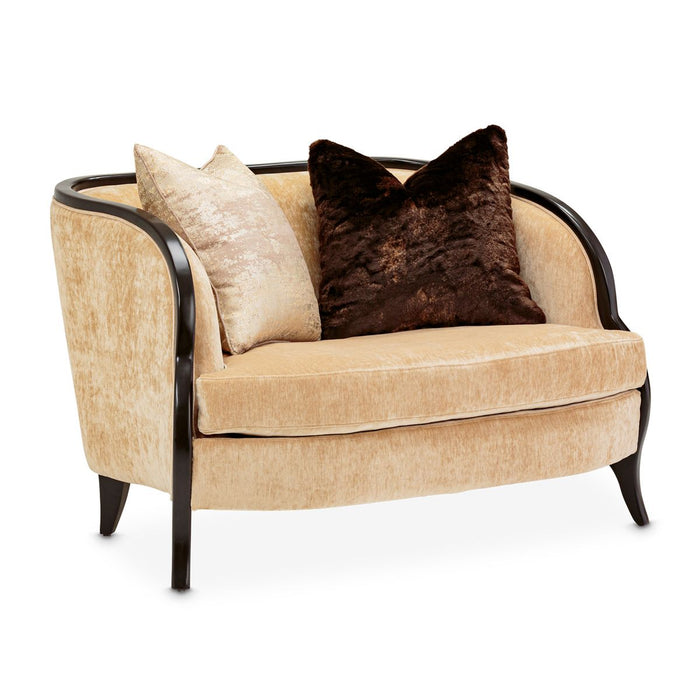 AICO Malibu Crest Chair & A Half in Dark Espresso - Bargain Furniture (Detroit, MI)
