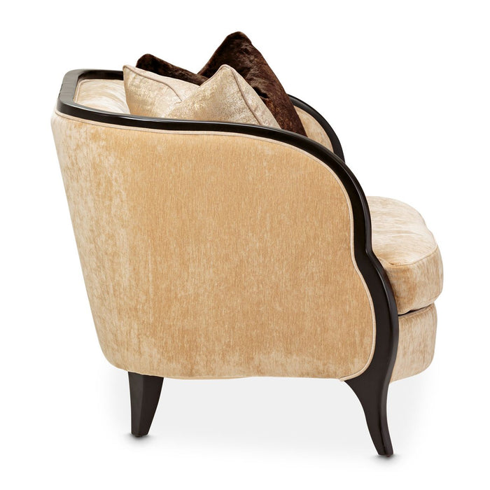 AICO Malibu Crest Chair & A Half in Dark Espresso - Bargain Furniture (Detroit, MI)