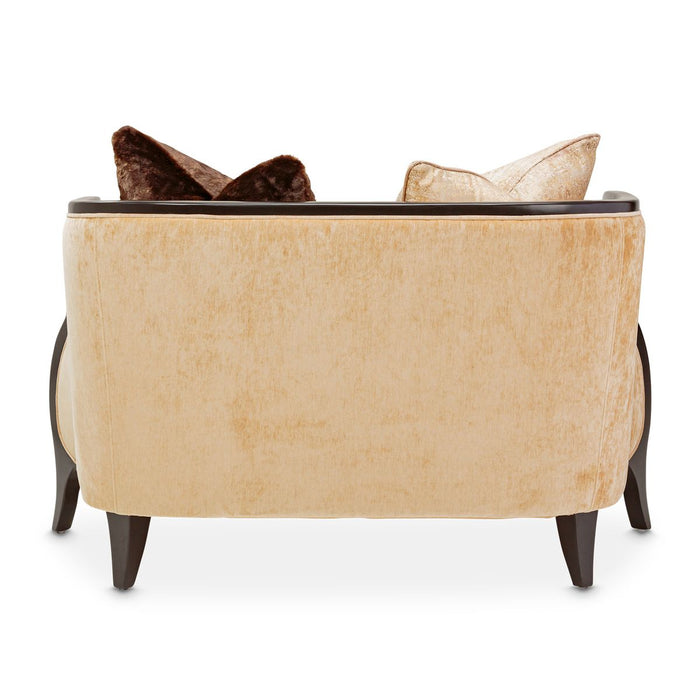 AICO Malibu Crest Chair & A Half in Dark Espresso - Bargain Furniture (Detroit, MI)