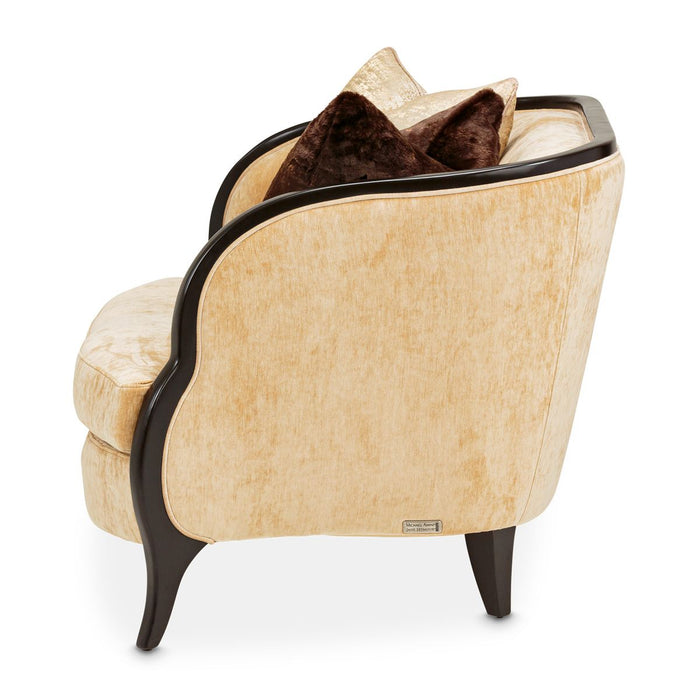 AICO Malibu Crest Chair & A Half in Dark Espresso - Bargain Furniture (Detroit, MI)