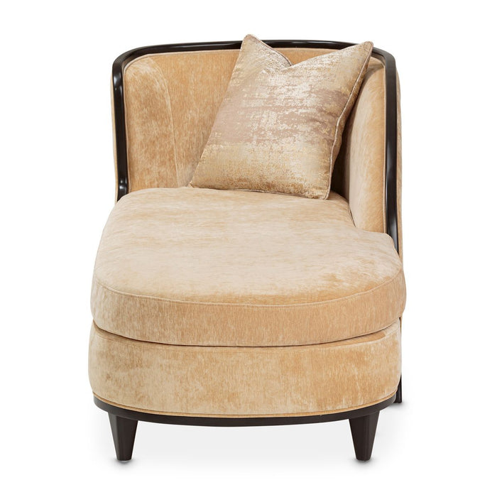 AICO Malibu Crest Chaise in Dark Espresso - Bargain Furniture (Detroit, MI)
