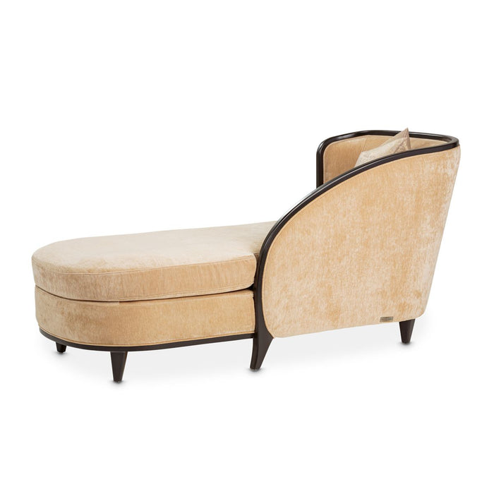 AICO Malibu Crest Chaise in Dark Espresso - Bargain Furniture (Detroit, MI)