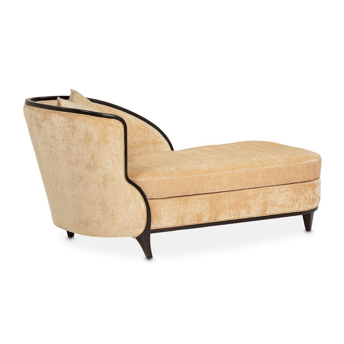 AICO Malibu Crest Chaise in Dark Espresso - Bargain Furniture (Detroit, MI)