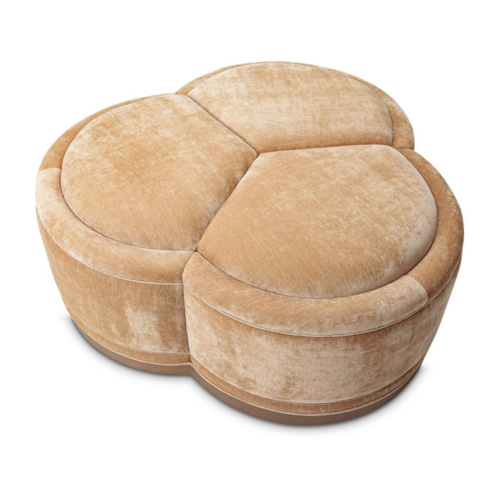 AICO Malibu Crest Clover Cocktail Ottoman in Dark Espresso - Bargain Furniture (Detroit, MI)