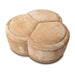AICO Malibu Crest Clover Cocktail Ottoman in Dark Espresso - Bargain Furniture (Detroit, MI)