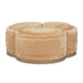 AICO Malibu Crest Clover Cocktail Ottoman in Dark Espresso - Bargain Furniture (Detroit, MI)