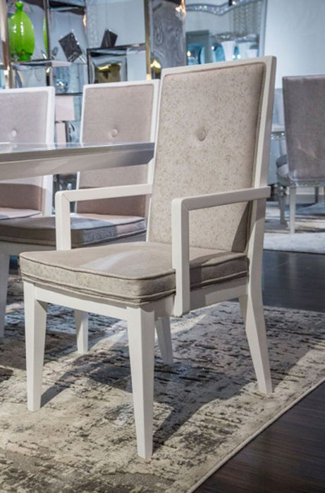 Aico Furniture Horizons Arm Chair in Cloud White (Set of 2) - Bargain Furniture (Detroit, MI)