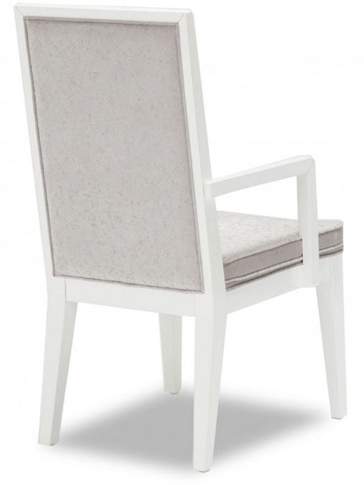 Aico Furniture Horizons Arm Chair in Cloud White (Set of 2) - Bargain Furniture (Detroit, MI)