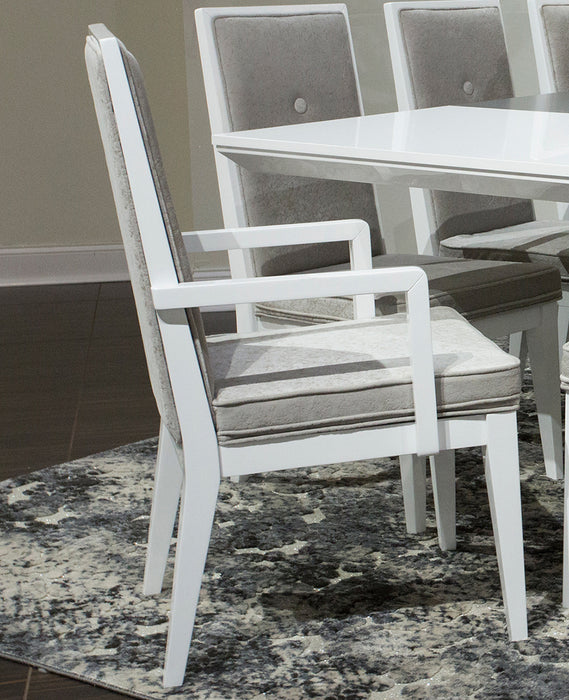 Aico Furniture Horizons Arm Chair in Cloud White (Set of 2) - Bargain Furniture (Detroit, MI)