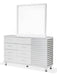 Aico Horizons Wall Mirror in Cloud White - Bargain Furniture (Detroit, MI)