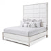 Aico State St Metal Cal King Panel Bed in Glossy White image
