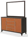 Aico 21 Cosmopolitan Mirror in Orange/Umber - Bargain Furniture (Detroit, MI)