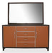 Aico 21 Cosmopolitan Mirror in Orange/Umber - Bargain Furniture (Detroit, MI)