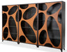 Aico 21 Cosmopolitan Curio Side Cabinet in Orange/Umber - Bargain Furniture (Detroit, MI)