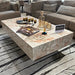 AICO Furniture Portrait Cocktail Table in Sienna Brown image