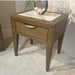 AICO Furniture Portrait End Table with LED Lights in Sienna Brown image