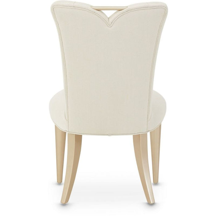 AICO La Rachelle Side Chair in Medium Champagne (Set of 2) - Bargain Furniture (Detroit, MI)
