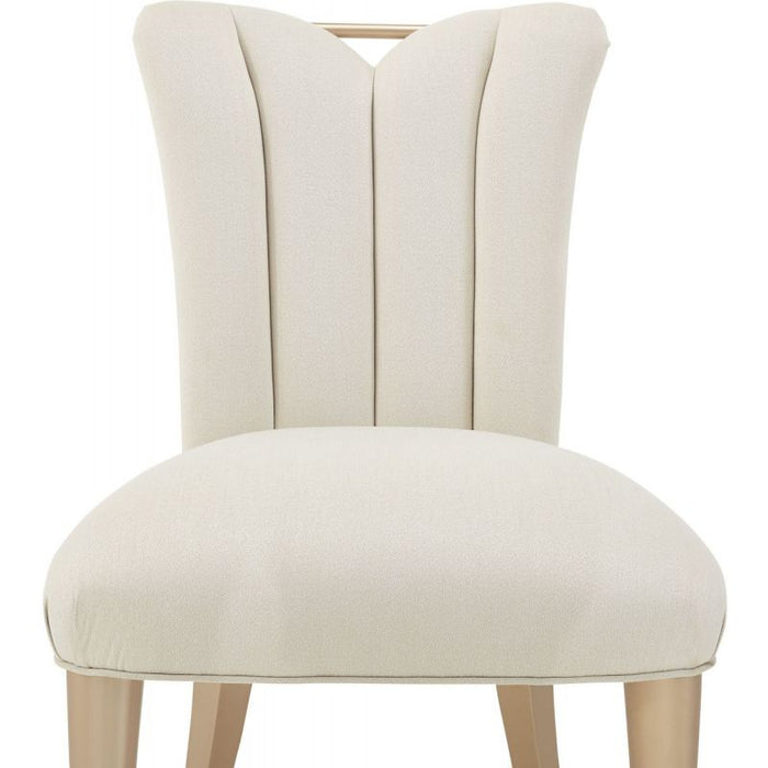 AICO La Rachelle Side Chair in Medium Champagne (Set of 2) - Bargain Furniture (Detroit, MI)