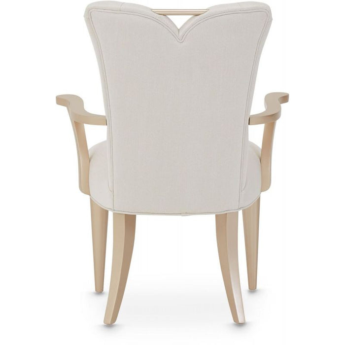 AICO La Rachelle Arm Chair in Medium Champagne (Set of 2) - Bargain Furniture (Detroit, MI)