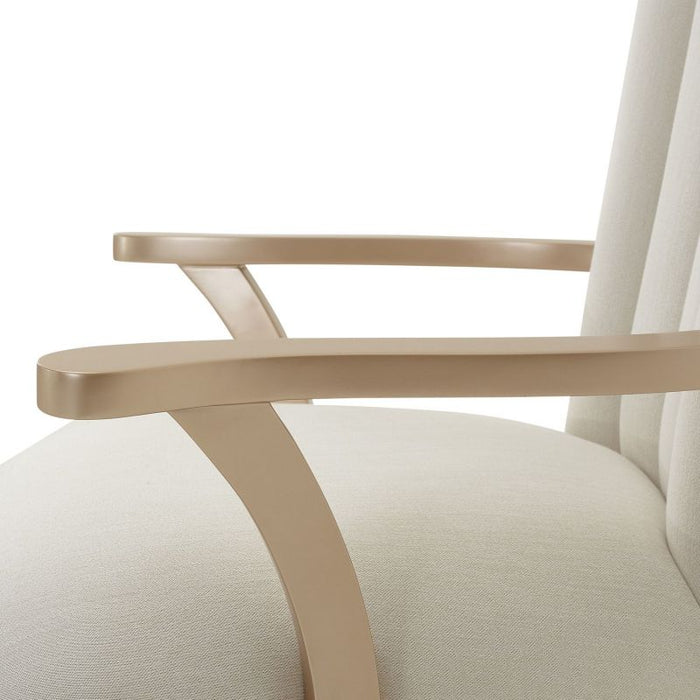 AICO La Rachelle Arm Chair in Medium Champagne (Set of 2) - Bargain Furniture (Detroit, MI)