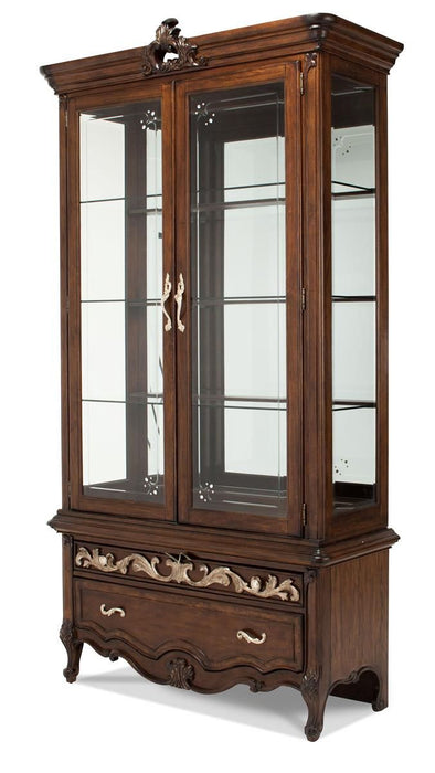 Aico Platine de Royale Curio in Light Espresso 09505-229 - Bargain Furniture (Detroit, MI)