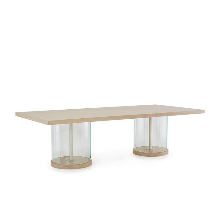 AICO Laguna Ridge Rectangular Dining Table in Washed Oak - Bargain Furniture (Detroit, MI)