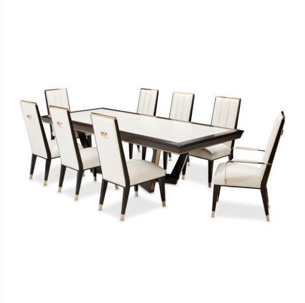 AICO Belmont Place Rectangular Dining Table in Espresso - Bargain Furniture (Detroit, MI)