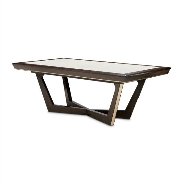 AICO Belmont Place Rectangular Dining Table in Espresso - Bargain Furniture (Detroit, MI)