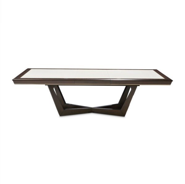 AICO Belmont Place Rectangular Dining Table in Espresso - Bargain Furniture (Detroit, MI)