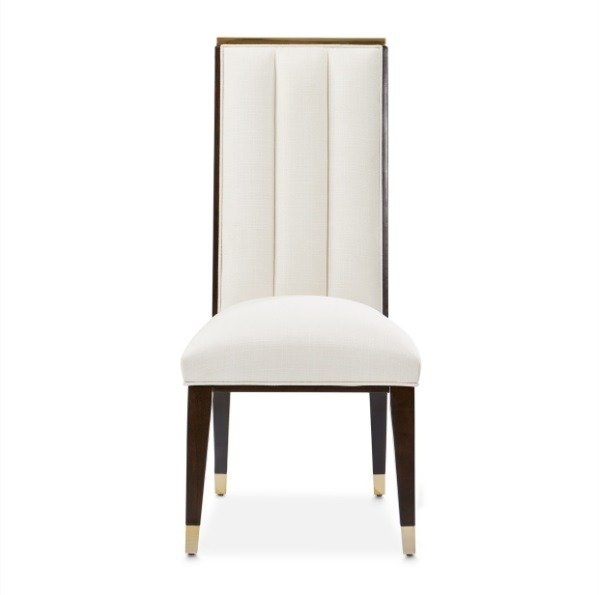 AICO Belmont Place Side Chair (Set of 2) in Espresso - Bargain Furniture (Detroit, MI)