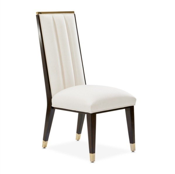 AICO Belmont Place Side Chair (Set of 2) in Espresso - Bargain Furniture (Detroit, MI)