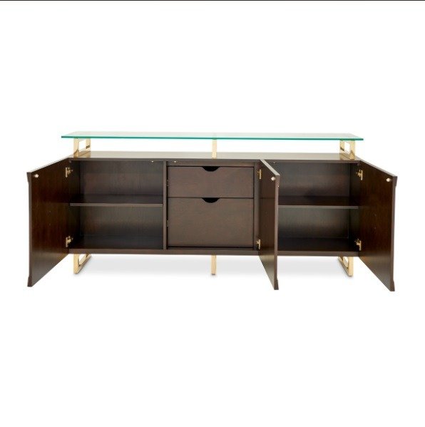 AICO Belmont Place Sideboard in Espresso - Bargain Furniture (Detroit, MI)