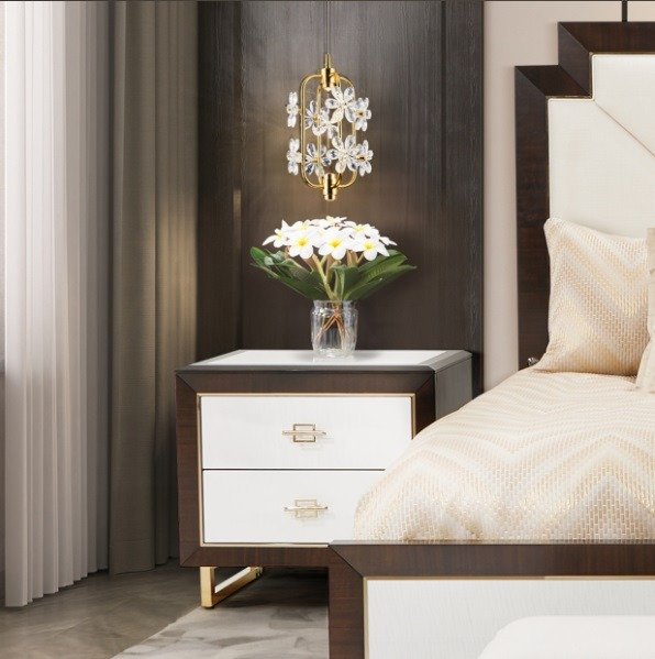 AICO Belmont Place Nightstand in Espresso - Bargain Furniture (Detroit, MI)