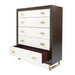 AICO Furniture Penthouse 5 Drawer Chest in Espresso - Bargain Furniture (Detroit, MI)
