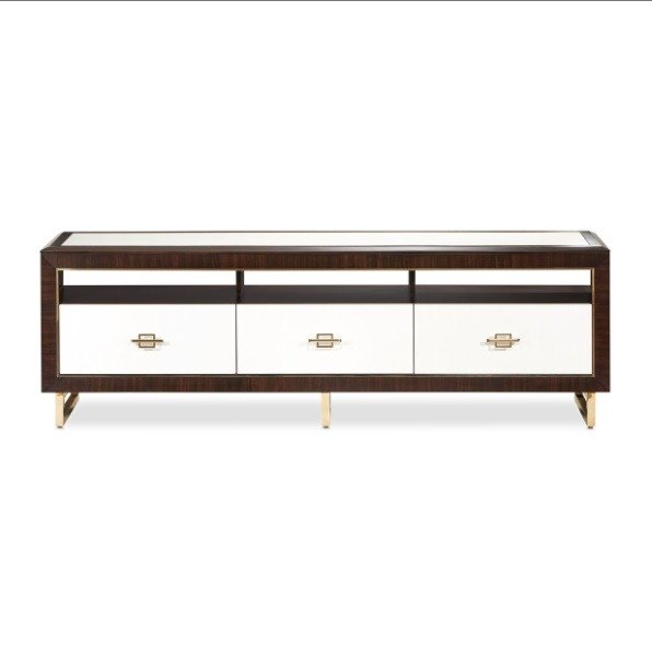 AICO Belmont Place Media Cabinet in Espresso - Bargain Furniture (Detroit, MI)