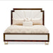 AICO Belmont Place Cal King Panel Upholstered Bed in Espresso - Bargain Furniture (Detroit, MI)