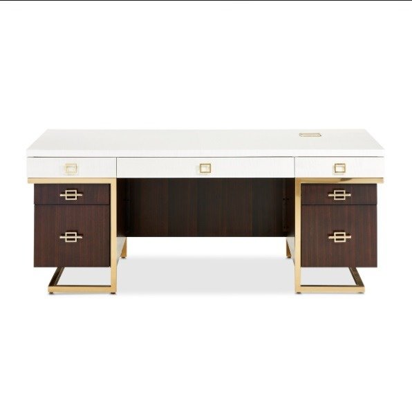 AICO Belmont Place Desk in Espresso - Bargain Furniture (Detroit, MI)
