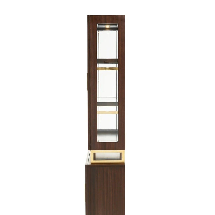 AICO Belmont Place Display Cabinet in Espresso - Bargain Furniture (Detroit, MI)