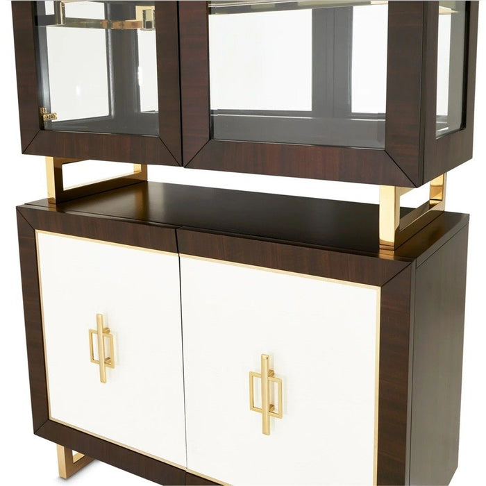AICO Belmont Place Display Cabinet in Espresso - Bargain Furniture (Detroit, MI)