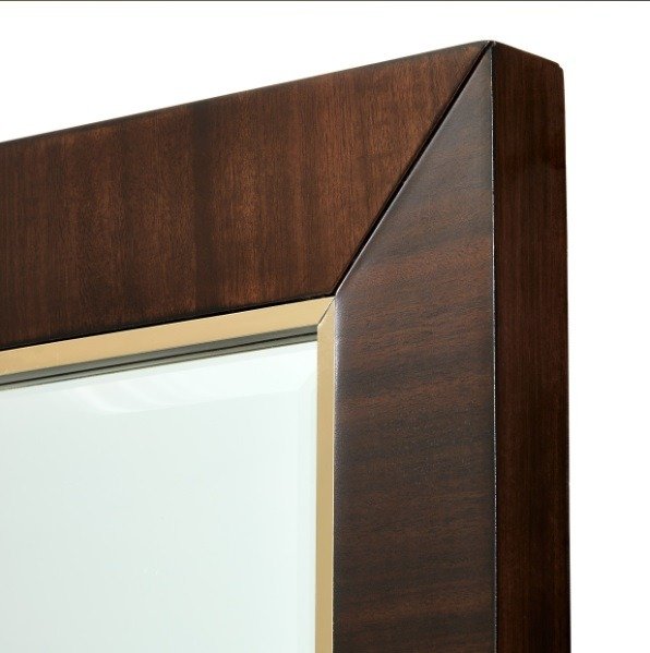 AICO Belmont Place Wall Mirror in Espresso - Bargain Furniture (Detroit, MI)