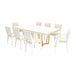 AICO Furniture Palm Gate Rectangular Dining Table in Cloud White - Bargain Furniture (Detroit, MI)