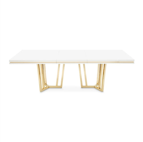 AICO Furniture Palm Gate Rectangular Dining Table in Cloud White - Bargain Furniture (Detroit, MI)